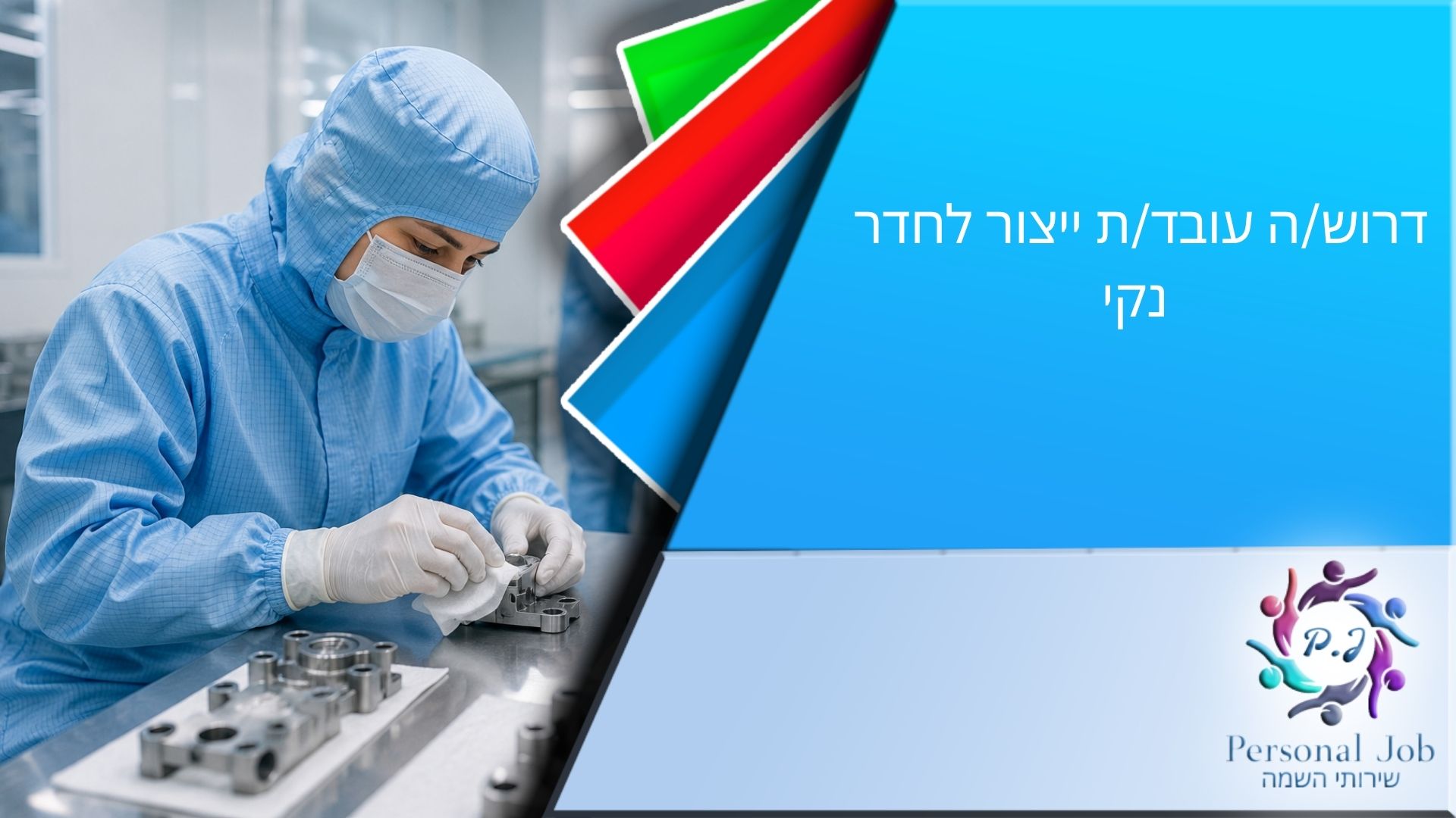 🧪 לחברה מובילה בקריית גת דרוש/ה עובד/ת ייצור לחדר נקי
